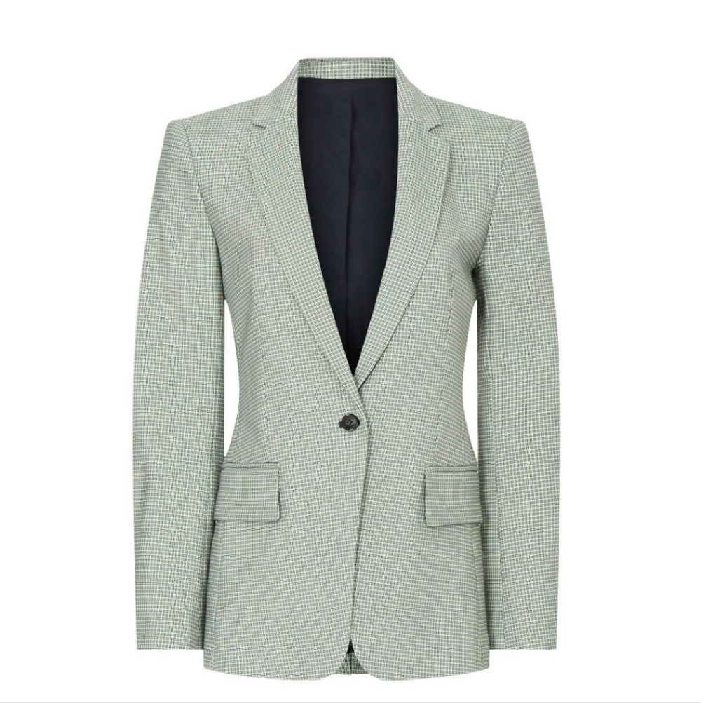 Club Monaco Green Borrem Blazer Long Sleeves Collar Size 6